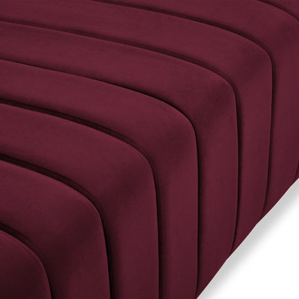 Velvet armchair, Annite, 1 seat - Dark red