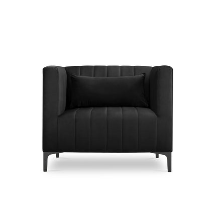 Fluwelen fauteuil,  Annite,  1 zitplaats - Zwart