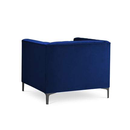 Velvet armchair, Annite, 1 seat - Royal blue
