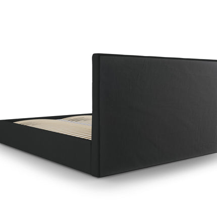 Storage bed with headboard, Phaedra, 212x150x104 - Black