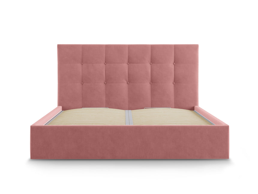 Storage bed with headboard, Phaedra, 212x150x104 - Pink