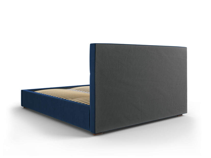 Storage bed with headboard, Sage, 223x158x106 - Royal blue