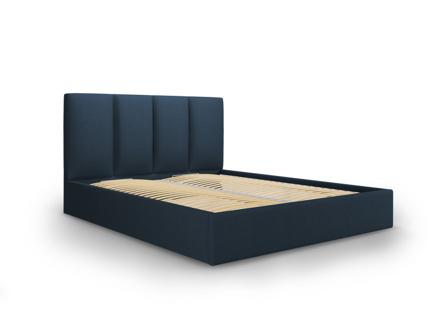 Storage bed with headboard, Pyla, 212x170x104 - Dark blue