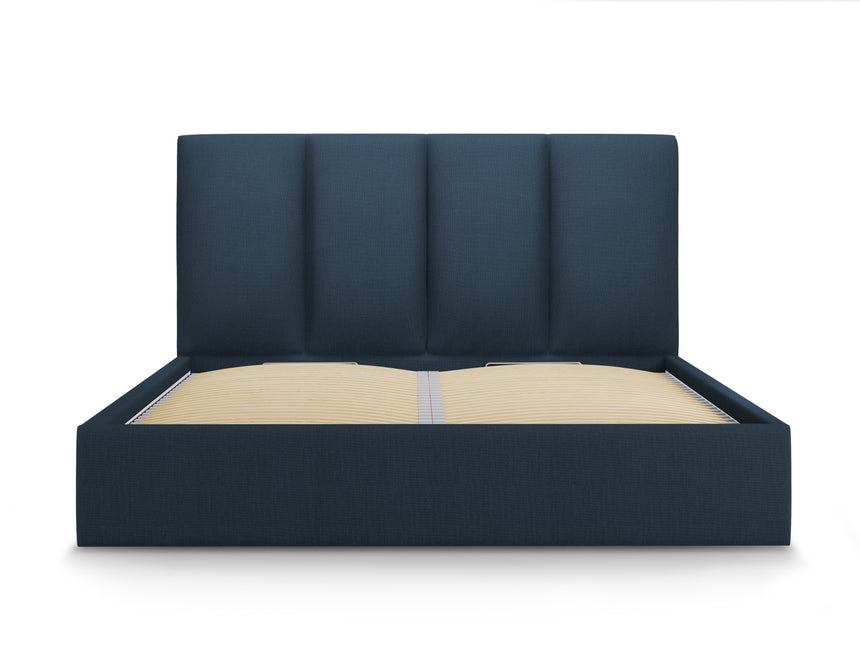 Storage bed with headboard, Pyla, 212x170x104 - Dark blue
