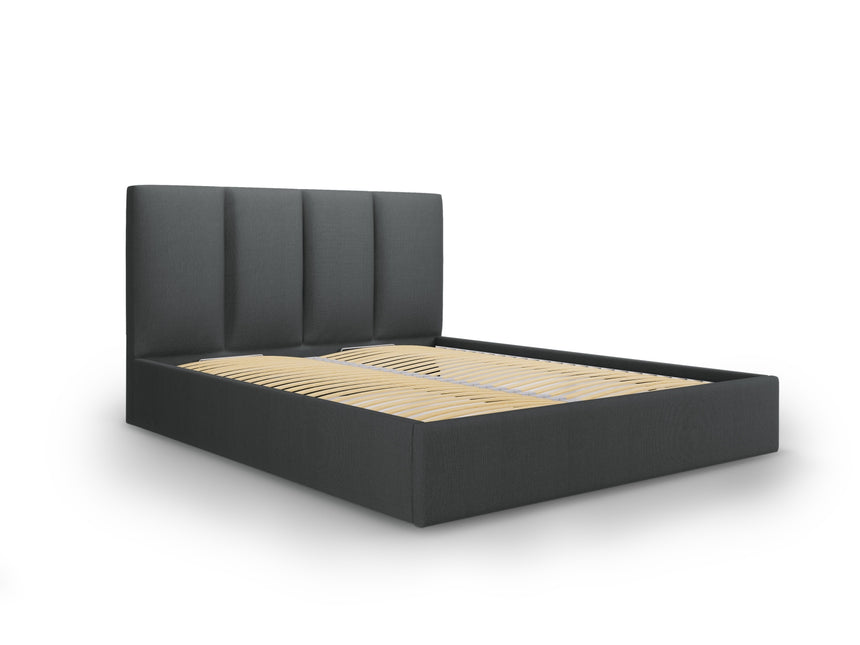Storage bed with headboard, Pyla, 212x170x104 - Dark gray
