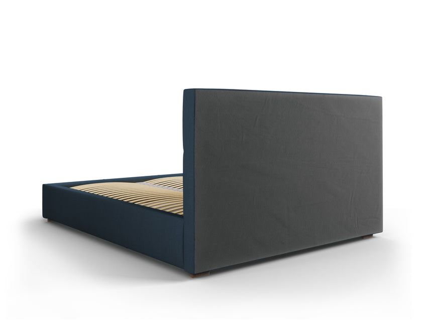 Storage bed with headboard, Sage, 223x178x106 - Dark blue