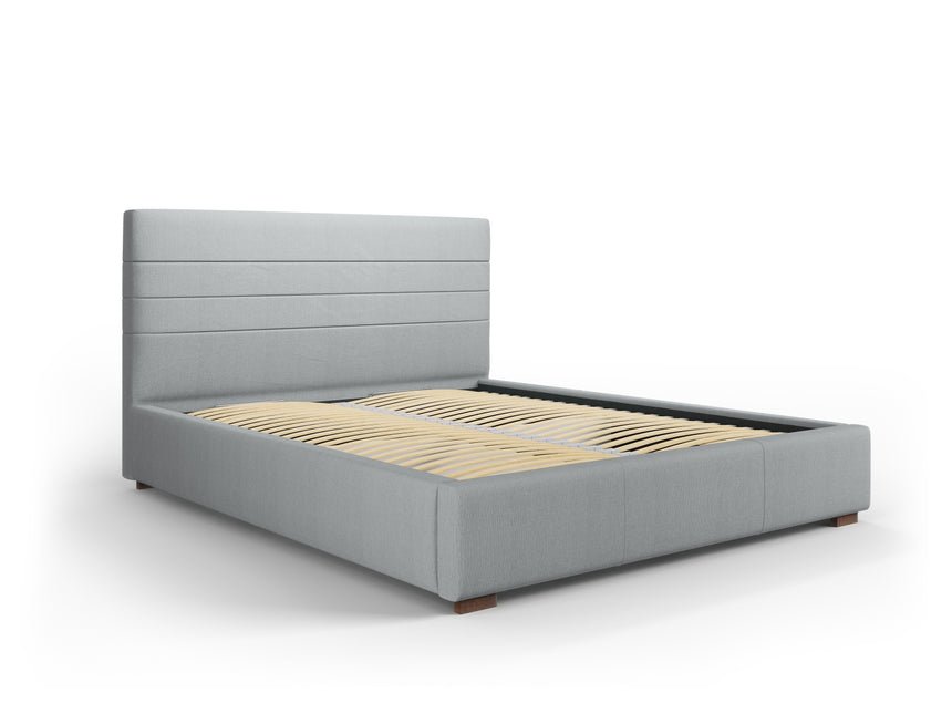 Storage bed with headboard, Aranda, 223x198x106 - Light gray