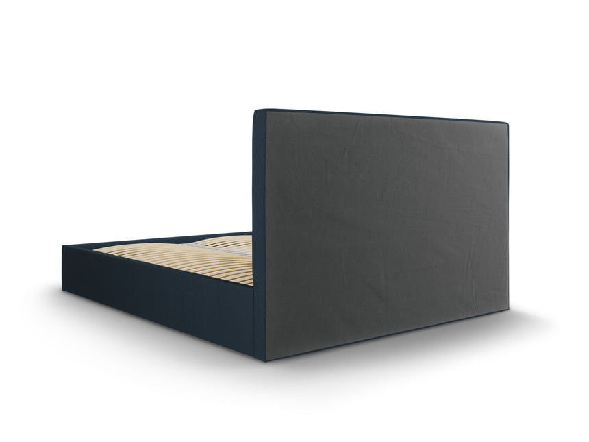 Storage bed with headboard, Pyla, 212x190x104 - Dark blue