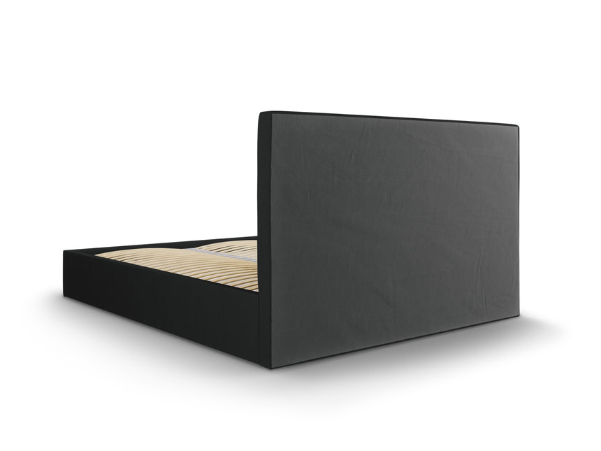 Storage bed with headboard, Pyla, 212x190x104 - Black