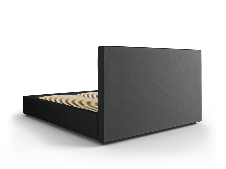 Storage bed with headboard, Seri, 223x198x106 - Black