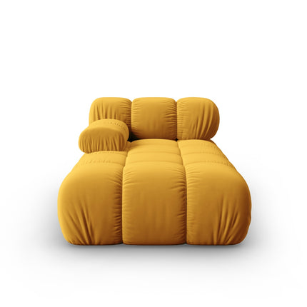 Modular velvet sofa, Bellis, 3 seats - Yellow