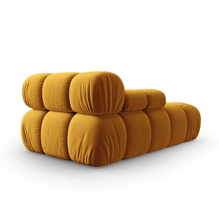 Modular velvet sofa, Bellis, 3 seats - Yellow
