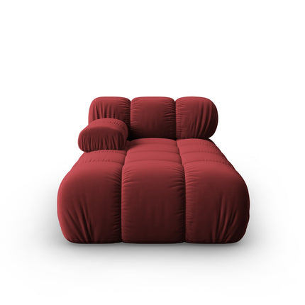 Modular velvet sofa, Bellis, 3 seats - Dark red