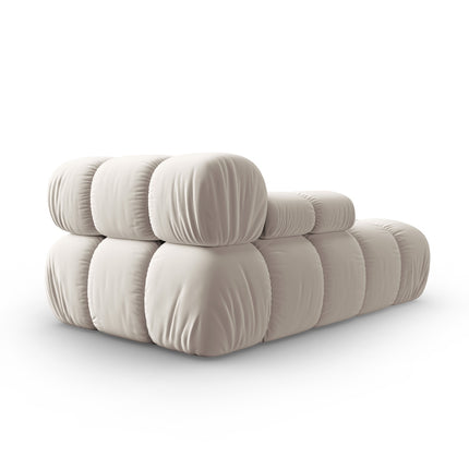 Modular velvet sofa, Bellis, 3 seats - Light beige