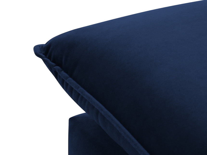 Velvet chaise longue left, Agate, 1-seater - Royal blue