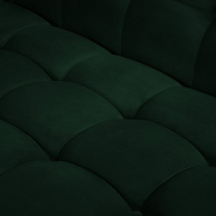 Velvet chaise longue right, Karoo, 1-seater - Bottle green