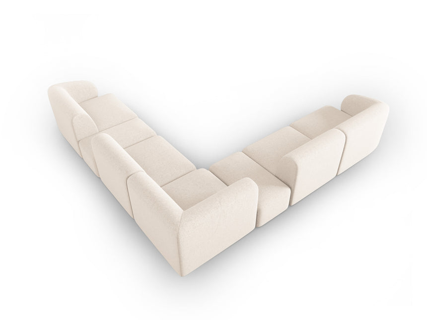 Symmetrical modular corner sofa, Shane, 7 seats - Light beige