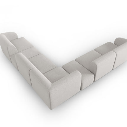 Symmetrical modular corner sofa, Shane, 7 seats - Silver
