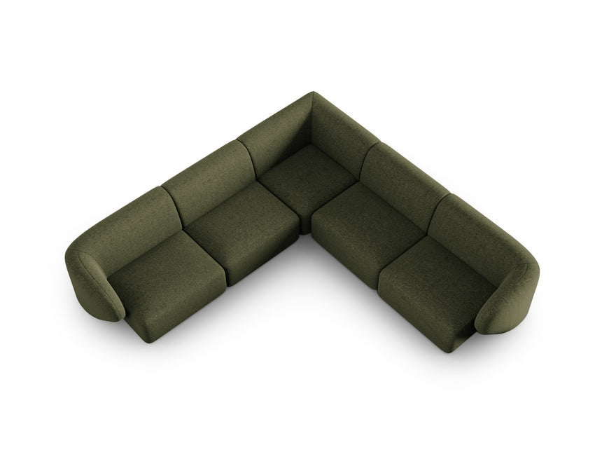 Symmetrical modular corner sofa, Shane, 6 seats - Green