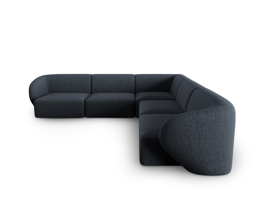 Symmetrical modular corner sofa, Shane, 6 seats - Blue
