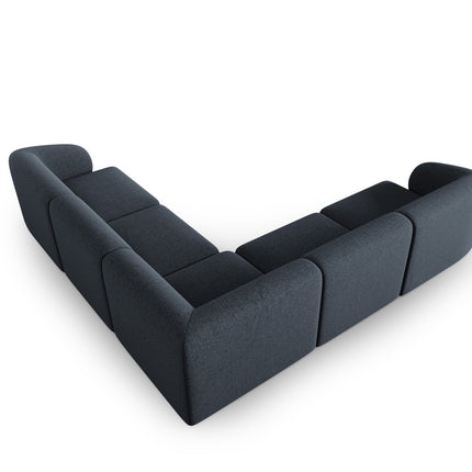 Symmetrical modular corner sofa, Shane, 6 seats - Blue