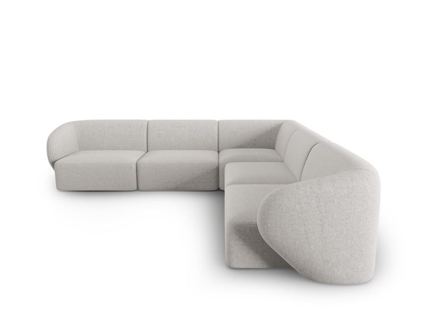 Symmetrical modular corner sofa, Shane, 6 seats - Silver