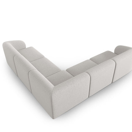 Symmetrical modular corner sofa, Shane, 6 seats - Silver