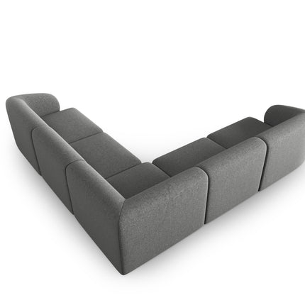 Symmetrical modular corner sofa, Shane, 6 seats - Dark Grey
