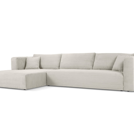 Left corner sofa with bed function, Diego, 6 seats - Beige
