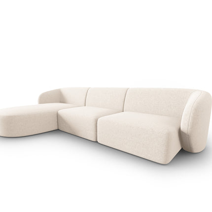 Modular corner sofa left, Shane, 4 seats - Light beige