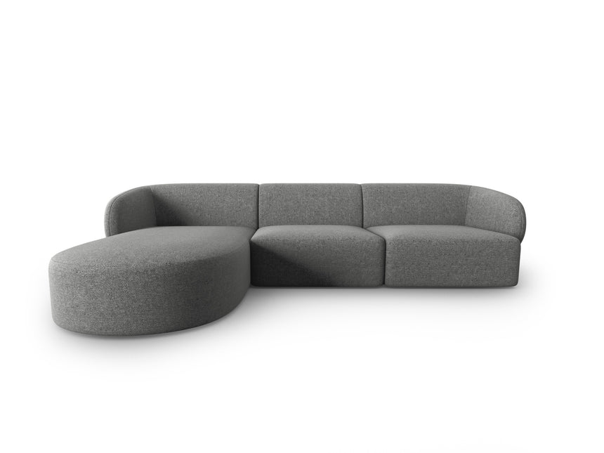 Modular corner sofa left, Shane, 4 seats - Dark gray