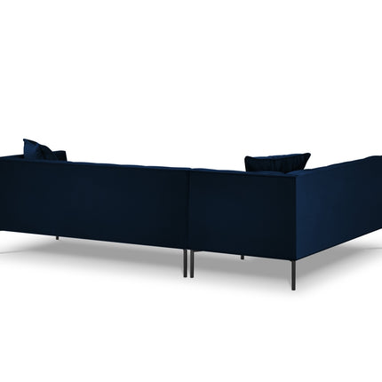 Corner sofa left velvet, Karoo, 5-seater - Royal blue