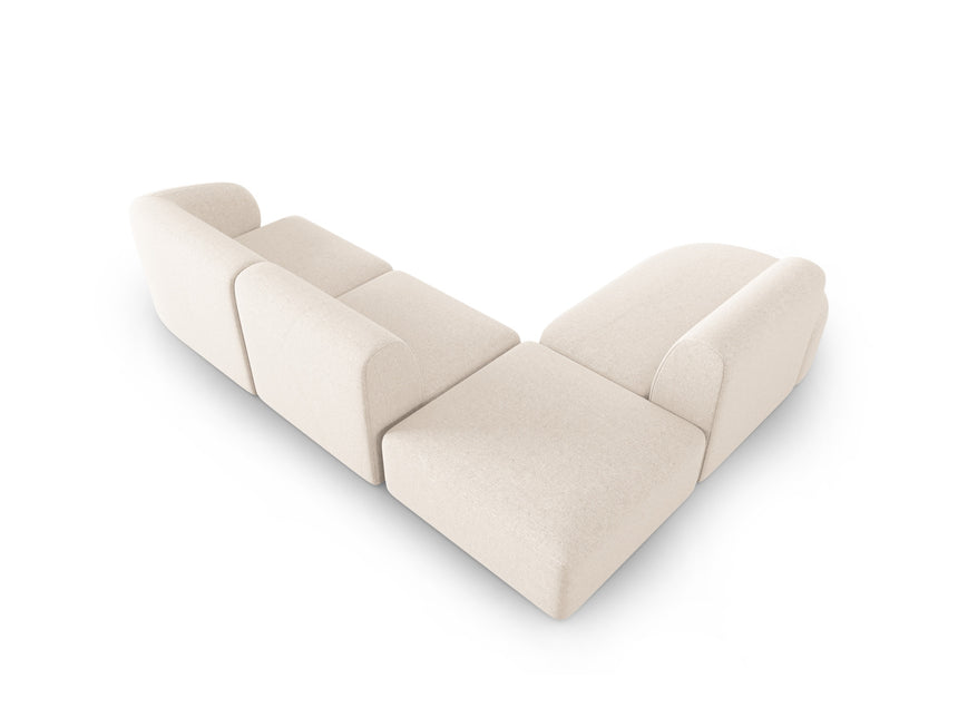Modular corner sofa left, Shane, 5 seats - Light beige