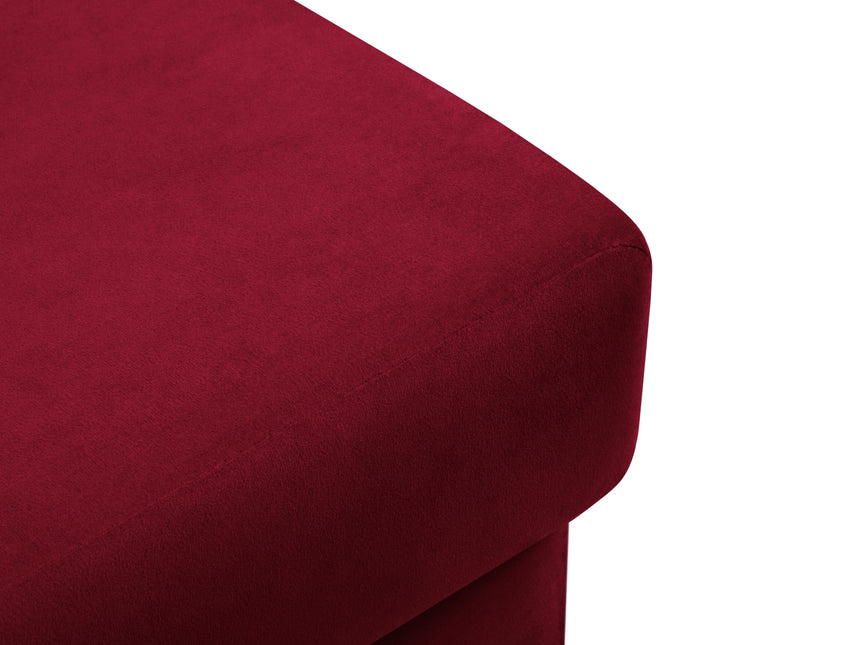 Velvet pouffe, Moghan, 1 seat - Red