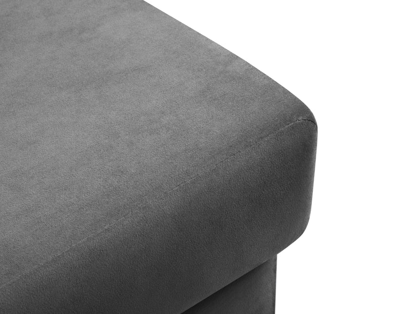 Velvet pouffe, Moghan, 1 seat - Light gray