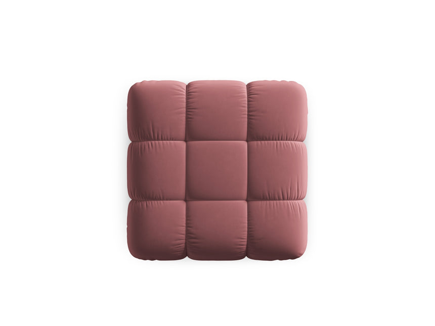 Velvet pouffe, Bellis, 1-seater - Pink