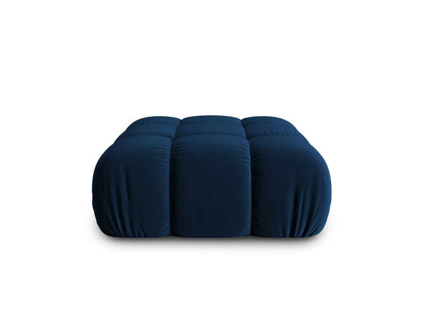 Velvet pouffe, Bellis, 1-seater - Royal blue