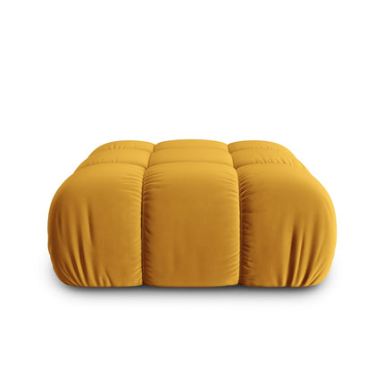 Velvet pouffe, Bellis, 1-seater - Yellow