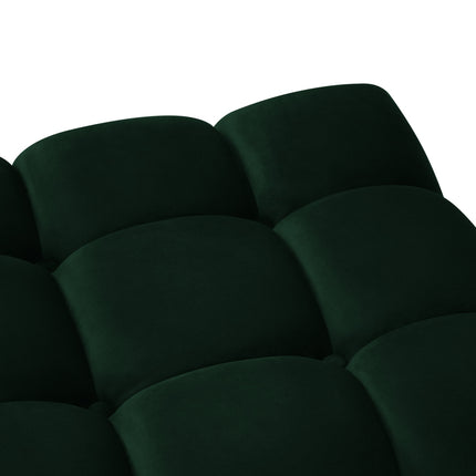 Velvet pouffe, Karoo, 1 seat - Bottle green