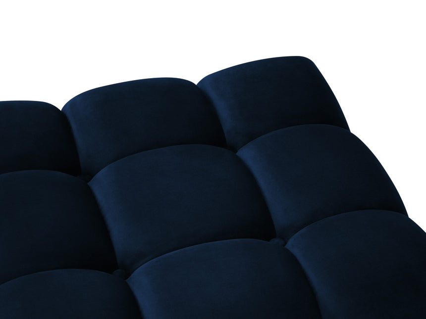 Velvet pouffe, Karoo, 1 seat - Royal blue