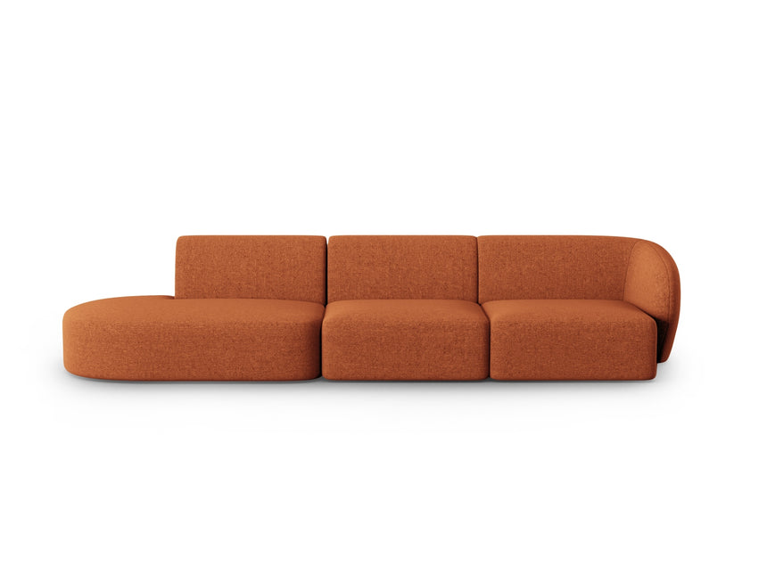 Modular sofa left, Shane, 4 seats - Terracotta
