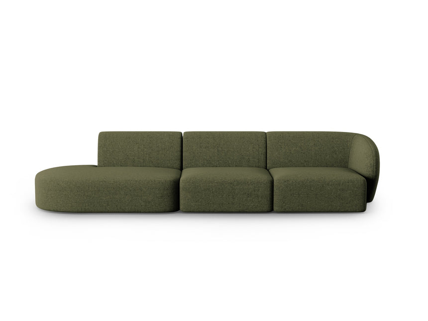 Modular sofa left, Shane, 4 seats - Green