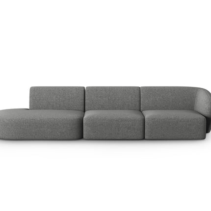 Modular sofa left, Shane, 4 seats - Dark gray