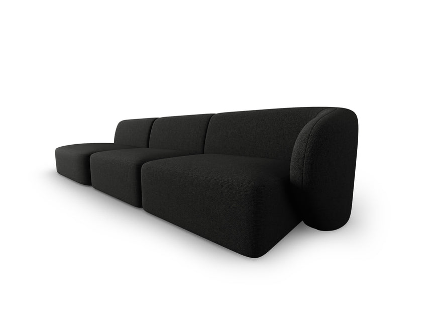 Modular sofa left, Shane, 4 seats - Black