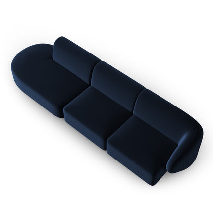 Modular sofa velvet left, Shane, 4 seats - Royal blue
