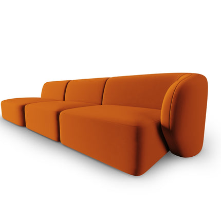 Modular sofa velvet left, Shane, 4 seats - Terracotta