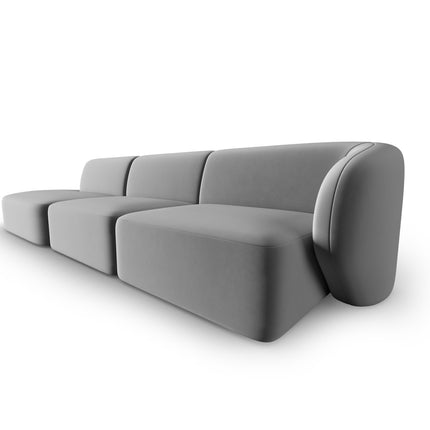 Modular sofa velvet left, Shane, 4 seats - Gray