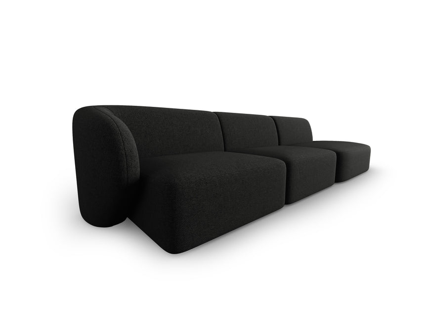 Modular sofa right, Shane, 4 seats - Black