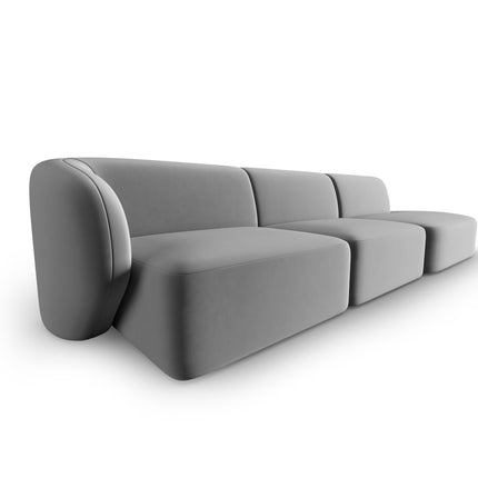Modular sofa velvet right, Shane, 4 seats - Gray