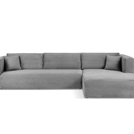 Right corner sofa with bed function, Diego, 6 seats - Gray